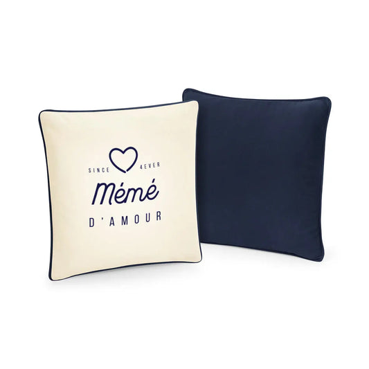 Housse de Coussin Personnalisé Mémé d'Amour Ma Famille d'Amour