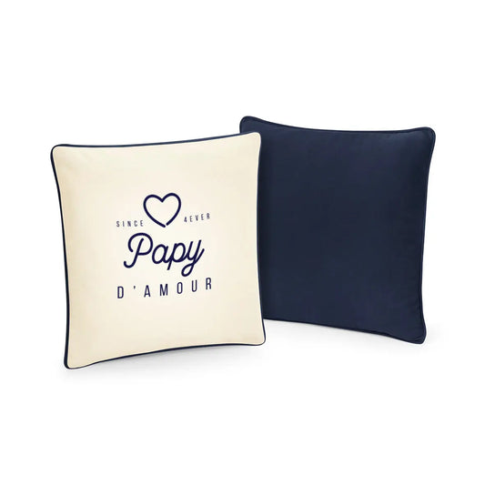 Housse de Coussin Personnalisé Papy d'Amour Ma Famille d'Amour