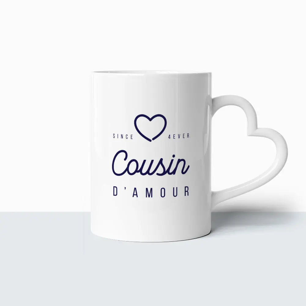 Tasse Coeur - Cousin d'Amour Ma Famille d'Amour