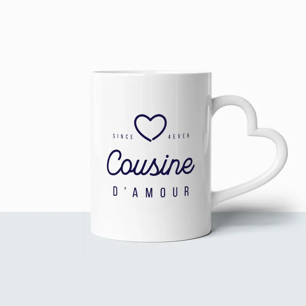 Tasse Coeur - Cousine d'Amour Ma Famille d'Amour