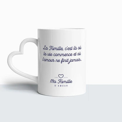 Tasse Coeur Mamie d'Amour Ma Famille d'Amour