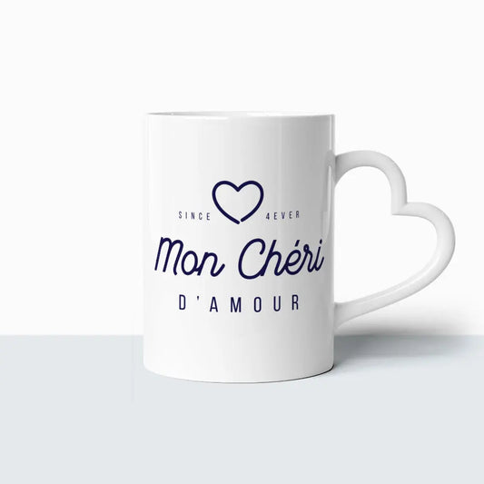 Tasse Coeur - Mon Chéri d'Amour Ma Famille d'Amour