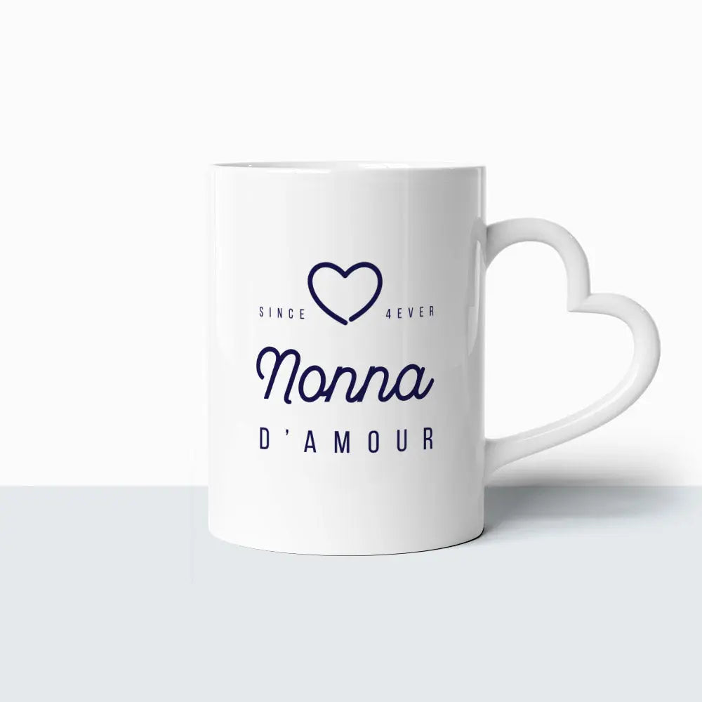 Tasse Coeur - Nonna d'Amour Ma Famille d'Amour