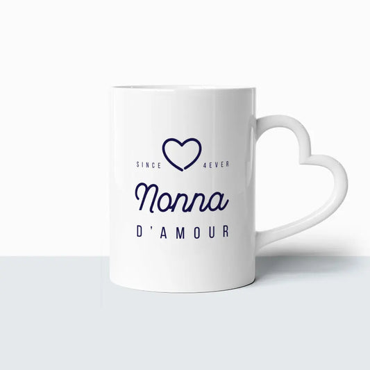 Tasse Coeur - Nonna d'Amour Ma Famille d'Amour